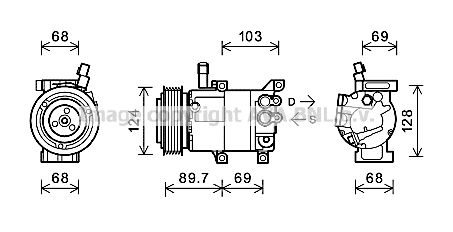 KAK159 AVA QUALITY COOLING Компрессор, кондиционер