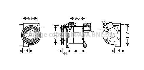 DNK323 PRASCO Компрессор, кондиционер