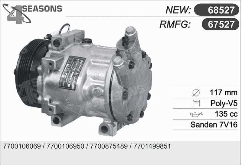 68527 AHE Компрессор, кондиционер