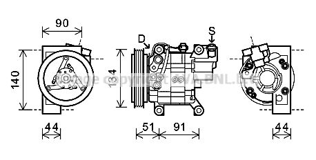 DNK345 PRASCO Компрессор, кондиционер