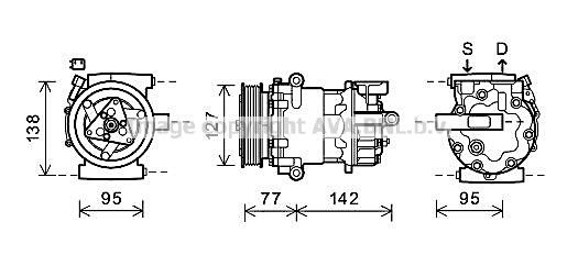 FDAK469 AVA QUALITY COOLING Компрессор, кондиционер