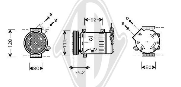 DCK1161 DIEDERICHS Компрессор, кондиционер