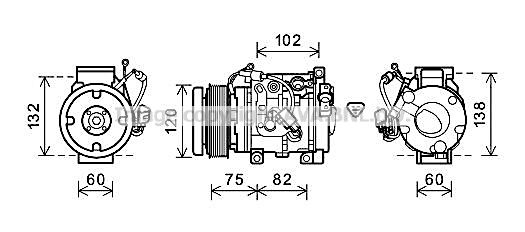 TOAK664 AVA QUALITY COOLING Компрессор, кондиционер