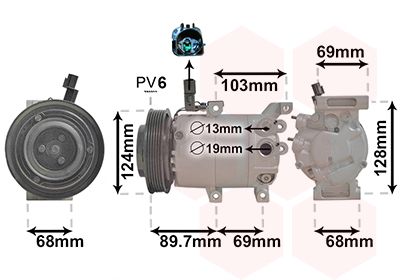 8300K159 VAN WEZEL Компрессор, кондиционер