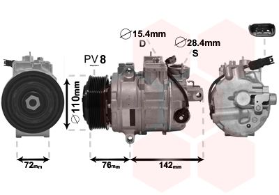 0600K486 VAN WEZEL Компрессор, кондиционер