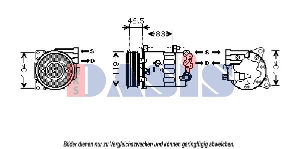 851873N AKS DASIS Компрессор, кондиционер