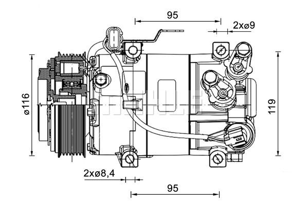 ACP1460000P MAHLE Компрессор, кондиционер