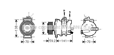 AIK329 AVA QUALITY COOLING Компрессор, кондиционер