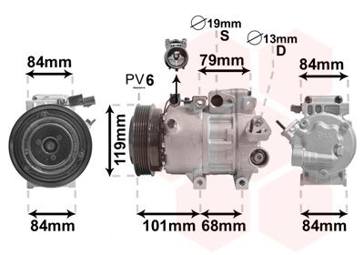 8200K422 VAN WEZEL Компрессор, кондиционер