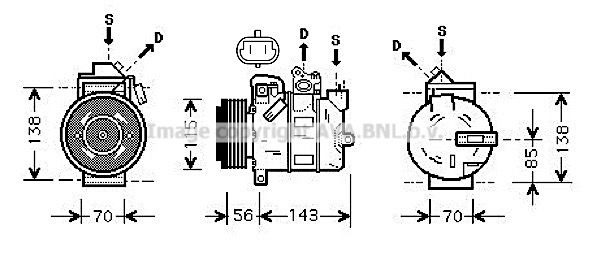 OLAK357 AVA QUALITY COOLING Компрессор, кондиционер