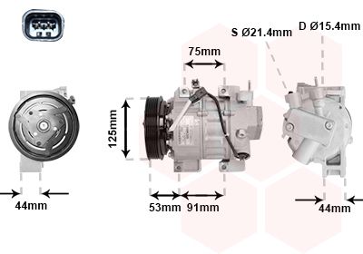 1300K335 VAN WEZEL Компрессор, кондиционер