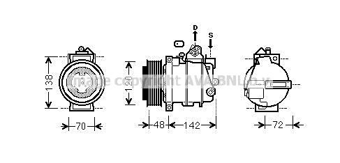 MSAK567 AVA QUALITY COOLING Компрессор, кондиционер