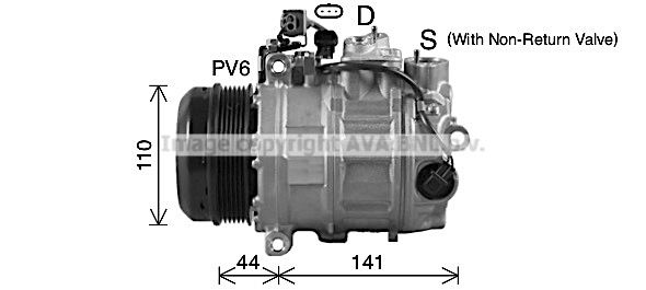 MSAK738 AVA QUALITY COOLING Компрессор, кондиционер