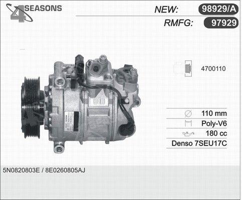 97929 AHE Компрессор, кондиционер