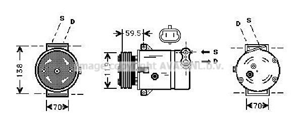 OLAK273 PRASCO Компрессор, кондиционер