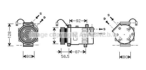 CNAK207 AVA QUALITY COOLING Компрессор, кондиционер