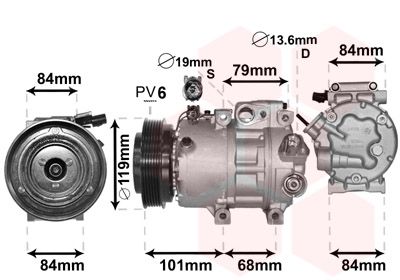 8200K374 VAN WEZEL Компрессор, кондиционер