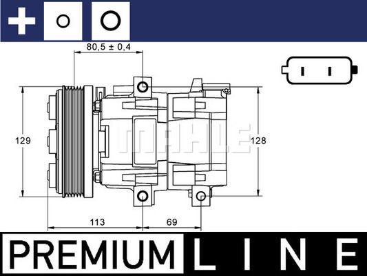 ACP88000P MAHLE Компрессор, кондиционер