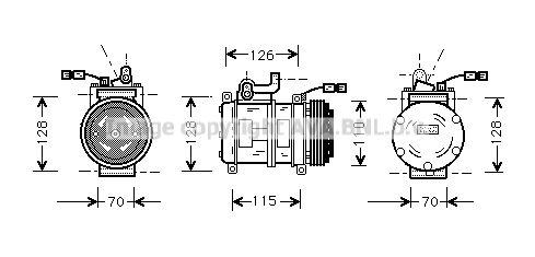 BWK231 AVA QUALITY COOLING Компрессор, кондиционер