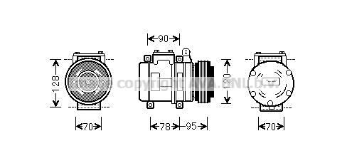 AUAK028 AVA QUALITY COOLING Компрессор, кондиционер