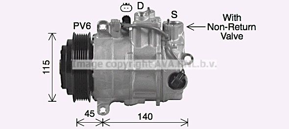 MSAK755 AVA QUALITY COOLING Компрессор, кондиционер