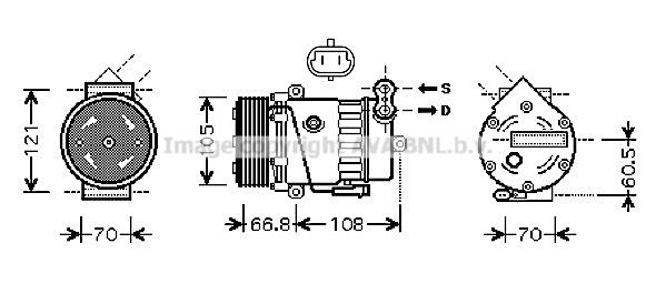 OLAK389 AVA QUALITY COOLING Компрессор, кондиционер