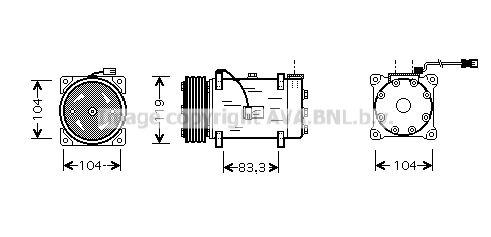 PEK225 PRASCO Компрессор, кондиционер