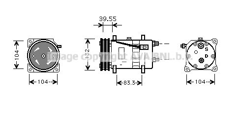 VNK074 PRASCO Компрессор, кондиционер