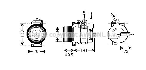 MSK476 PRASCO Компрессор, кондиционер