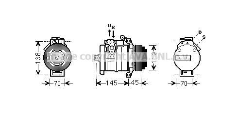 MSK530 AVA QUALITY COOLING Компрессор, кондиционер