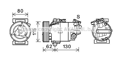 DNAK390 AVA QUALITY COOLING Компрессор, кондиционер