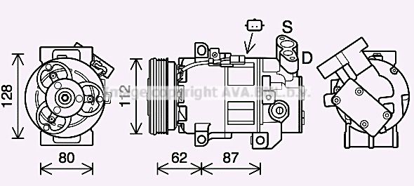 DAAK015 AVA QUALITY COOLING Компрессор, кондиционер