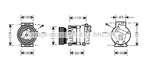 FTK033 AVA QUALITY COOLING Компрессор, кондиционер