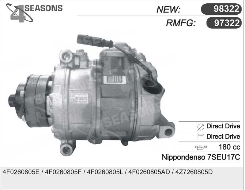 97322 AHE Компрессор, кондиционер