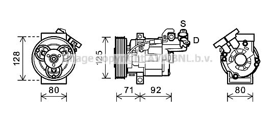 RTK495 PRASCO Компрессор, кондиционер