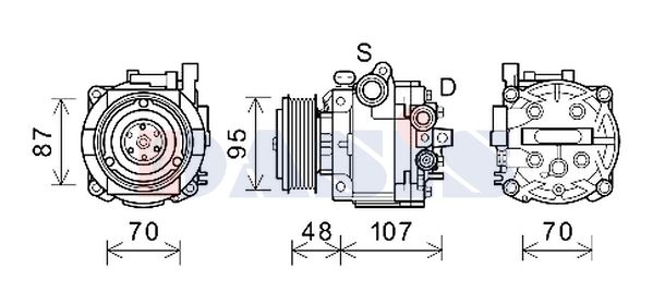 852871N AKS DASIS Компрессор, кондиционер