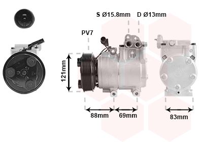 8200K258 VAN WEZEL Компрессор, кондиционер