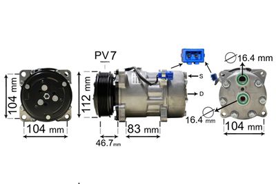 5800K288 VAN WEZEL Компрессор, кондиционер