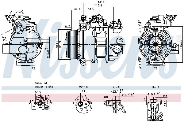 890793 NISSENS Компрессор, кондиционер