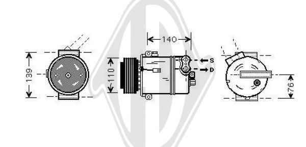 DCK1416 DIEDERICHS Компрессор, кондиционер