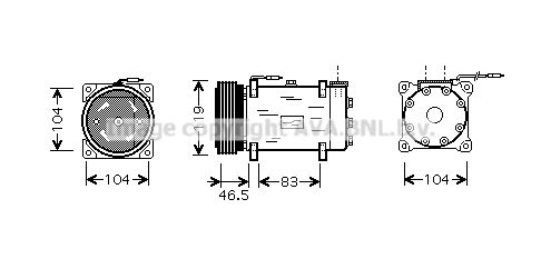 CNK160 AVA QUALITY COOLING Компрессор, кондиционер