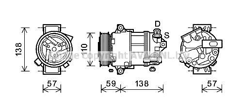 ALAK133 AVA QUALITY COOLING Компрессор, кондиционер