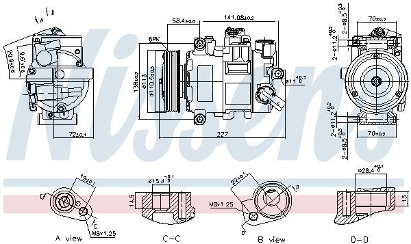 890757 NISSENS Компрессор, кондиционер