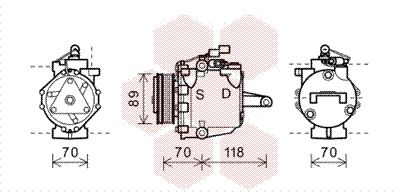 3200K224 VAN WEZEL Компрессор, кондиционер