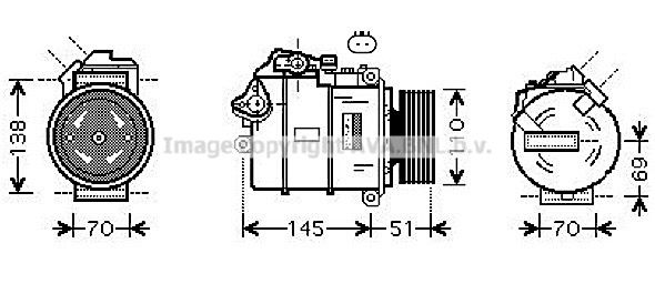 BWAK384 AVA QUALITY COOLING Компрессор, кондиционер