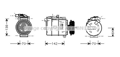 VNK087 AVA QUALITY COOLING Компрессор, кондиционер