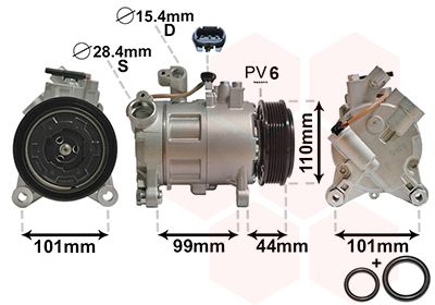 0601K702 VAN WEZEL Компрессор, кондиционер