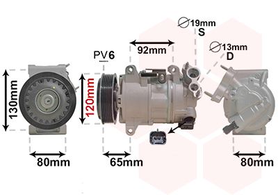 4001K704 VAN WEZEL Компрессор, кондиционер