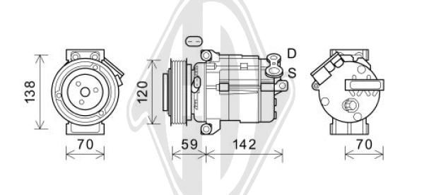 DCK1690 DIEDERICHS Компрессор, кондиционер