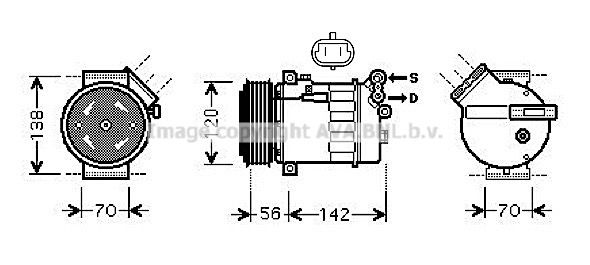 OLAK313 AVA QUALITY COOLING Компрессор, кондиционер